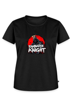 T-shirt premium bio femme Rambarde Knight — logo Samouraï Soleil Rouge